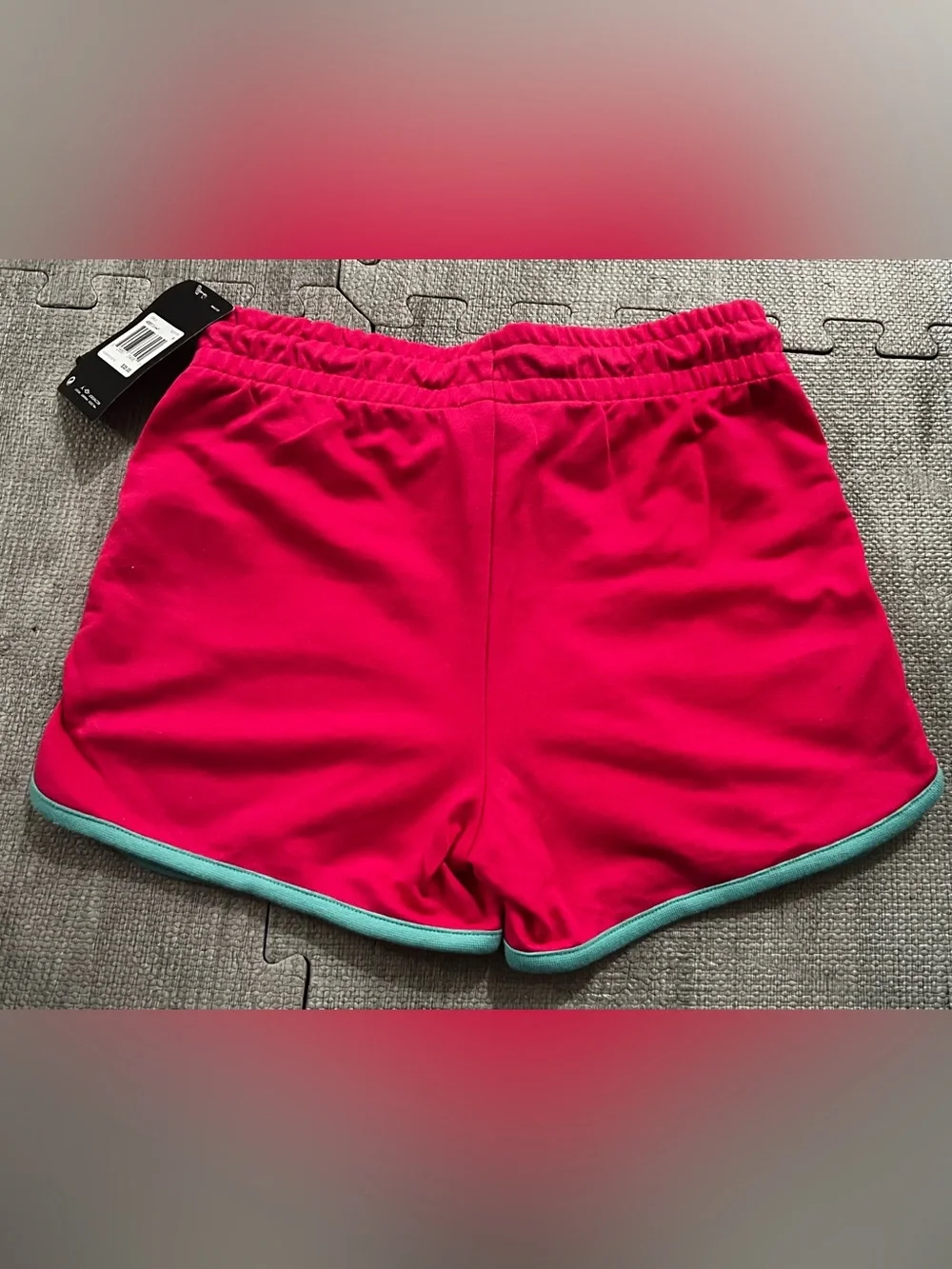 Jordan Girls M Pink Athletic Shorts Logo Patch Drawstring Elastic Waist